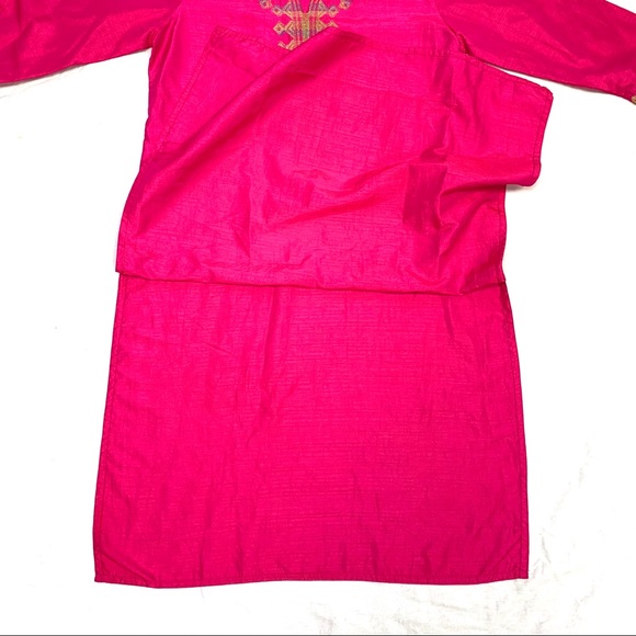 Srishti Kurta XL Gold And Pink - Picture 8 of 13